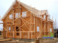 строительство домов из оцилиндрованного бревна специальным образом обработанного лесоматериала